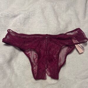 Victoria's Secret Deep Red Lace Panties